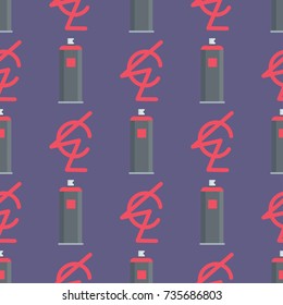 Graffiti street art wall grunge color font vector seamless pattern background