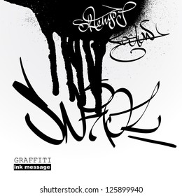 Graffiti style background. Urban grunge vector art