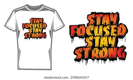 Graffiti style eye catching typography t-shirt design.