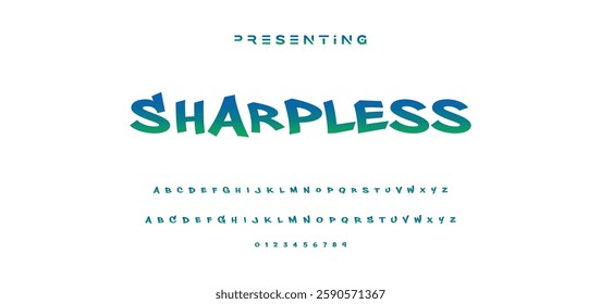 Graffiti style font. Orange and yellow colors vector alphabet