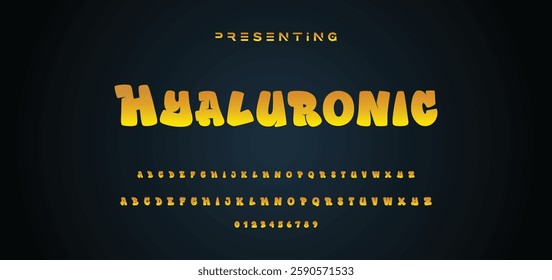 Graffiti style font. Orange and yellow colors vector alphabet