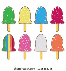
Graffiti style ice candy