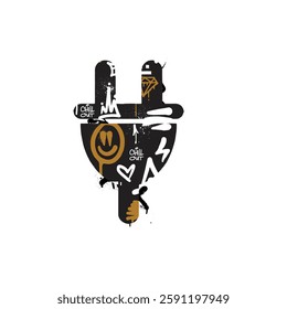Graffiti style illustration vector for tshirt design 