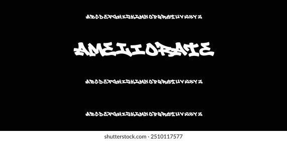 Graffiti style lettering text design