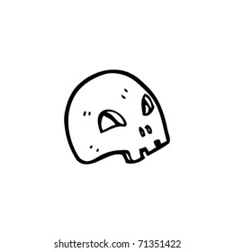 graffiti style skull cartoon