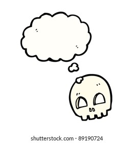 graffiti style skull with speech bubble