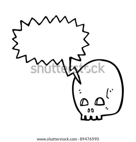 Graffiti Style Skull Speech Bubble Stock Vector Royalty Free