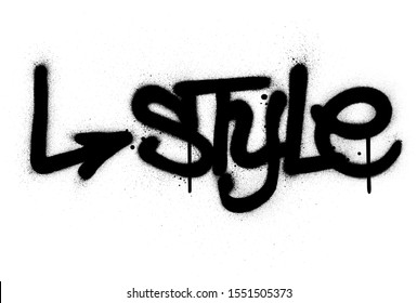 graffiti style word sprayed in black over wwhite