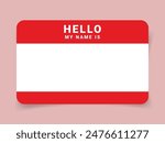 Graffiti tag background. Hello, my name is. Sticker your name tag. Street art graffiti background. Vector.