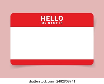 Graffiti tag background. Hello, my name is. Sticker your name tag. Street art graffiti background. Vector.