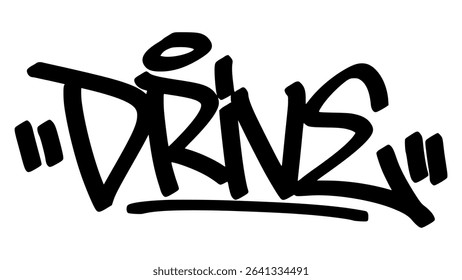 Graffiti tag “Drive” in bold street handstyle. Urban vector lettering with fast, focused energy—ideal for car culture, motivation themes, and dynamic street-style graphic design.
