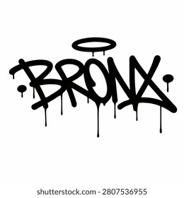 Graffiti Tag Bronx With Drips Street Art HipHop Cultue