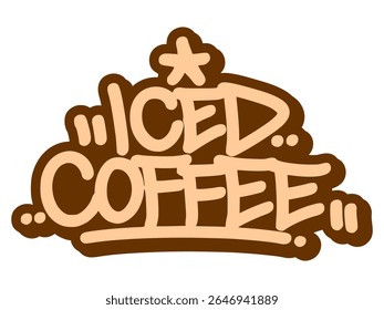 Graffiti tag of “Iced Coffee” with chill vibe and bold strokes. Great for cold drink branding, cafe visuals, and refreshing street-style art.