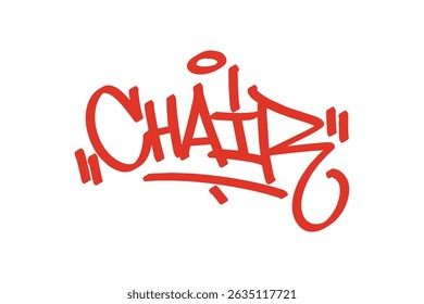 Graffiti tag "Comb" in bold red lettering on transparent background. Urban art style perfect for beauty tools, haircare themes, streetwear, and modern graphic design projects.