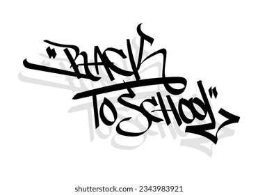 graffiti tag design style word BACK TO SCHOOL