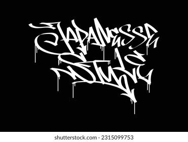 graffiti tag design word JAPANESSE STYLE