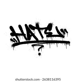 Graffiti Tag HATE with drips