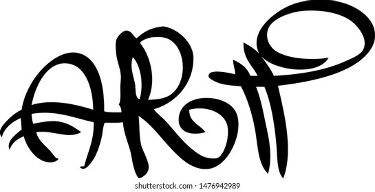 Graffiti tag inscription art on a white background. Vector art.