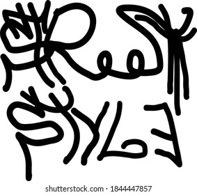 Graffiti tag inscription street style  on a white background. Vector art.