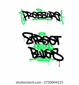 Edición de marcador de etiqueta de graffiti con gotas
