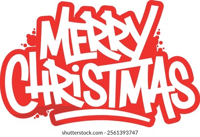 Graffiti tag with "Merry Christmas" text, graffiti style "Merry Christmas" handwriting