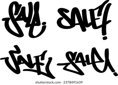 Graffiti tag Sale text, "sale" graffiti style handwriting