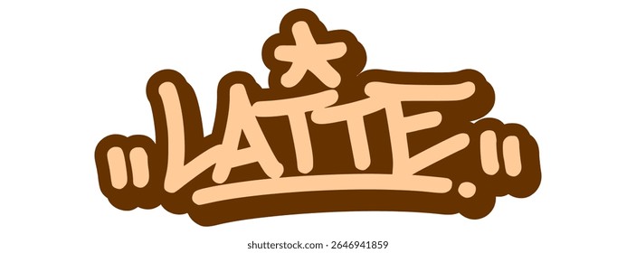 Graffiti tag of “Latte” with smooth urban lettering and creamy vibe. Great for coffee-themed visuals, modern branding, and relaxed lifestyle design.