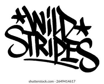 Grafite tag "Wild Stripes" arte urbana para o Dia Internacional do Tigre, mural ousado celebrando a natureza e a força.