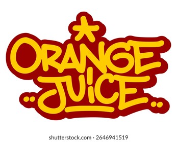 Graffiti tag of “Orange Juice” with vibrant citrus tones and bold spray lines. Great for juice branding, posters, and refreshing summer visuals.