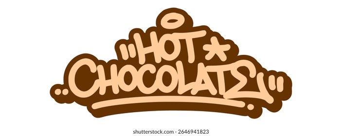 Graffiti tag of “Hot Chocolate” with warm, smooth strokes and cocoa-inspired texture. Perfect for winter themes, sweet designs, and cozy visuals.