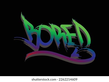 Graffiti tag word of BORED
