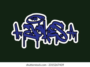 graffiti tag word of JOKES