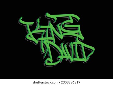 
graffiti tag word of KING DAVID