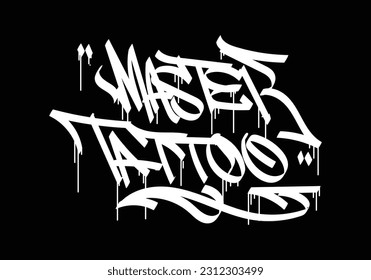 graffiti tag word of MASTER TATTOO