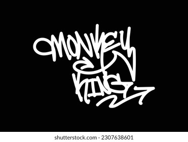 graffiti tag word of MONKEY KING