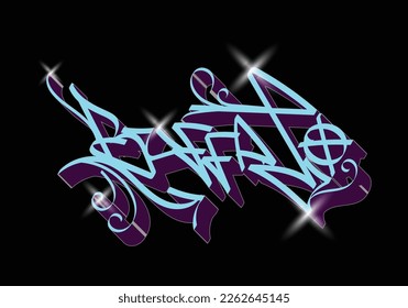 Graffiti tagging 3D word of BUFFALO