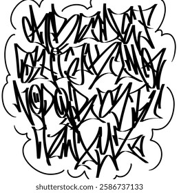 Graffiti Tagging font, Tagging graffiti Alphabet, Tagging Style, Graffiti Font