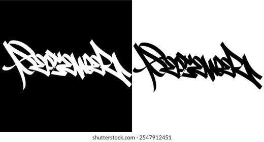 Graffiti Tagging Month of Calender With Chisel Calligraphy Style Street Art