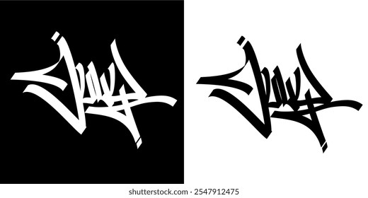 Graffiti Tagging Month of Calender With Chisel Calligraphy Style Street Art