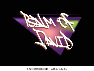 Graffiti tagging word of PSALM OF DAVID