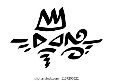 graffiti tags signs and symbols on a white background