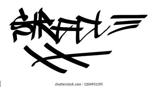 Graffiti Tags Street On White Background Stock Vector (Royalty Free ...