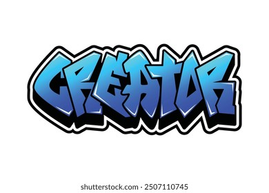 graffiti text design with the word "creator"