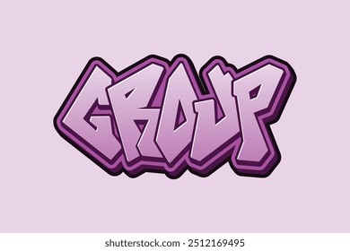 grafite design de texto com a palavra "grupo"