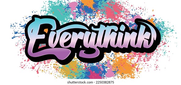 Graffiti text effect, editable spray and street text style	