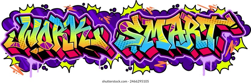 Graffiti text gym fitness vector illustration