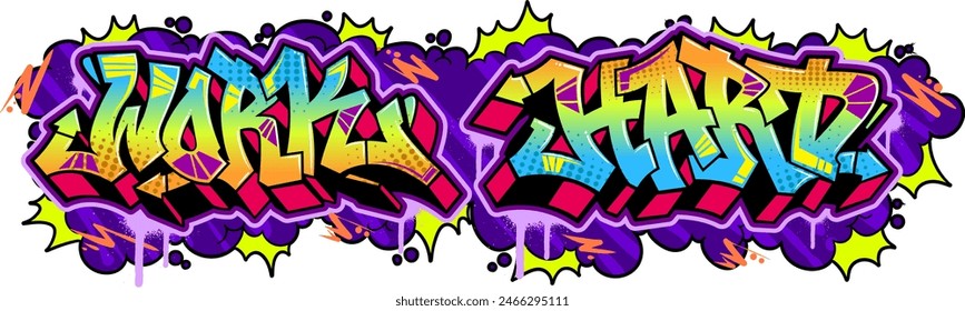 Graffiti texto gimnasio fitness Ilustración vectorial