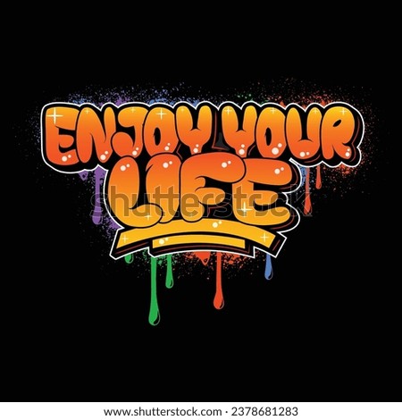 Graffiti text typography t-shirt design