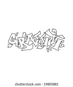 Graffiti That Spells Graffiti Stock Vector (Royalty Free) 19805881