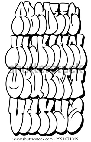 Graffiti Throw Up Letter Art